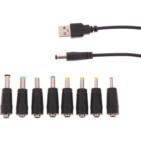 Câble d'alimentation universel USB 5 V vers CC, adaptateur de prise et de connecteur de charge USB (1/4)