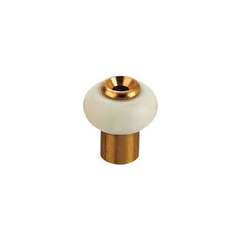 Itar – Butoir de porte laiton poli – Diamètre 30 mm – Hauteur 32 mm – Fixation au sol avec vis laiton – Pour espaces confinés