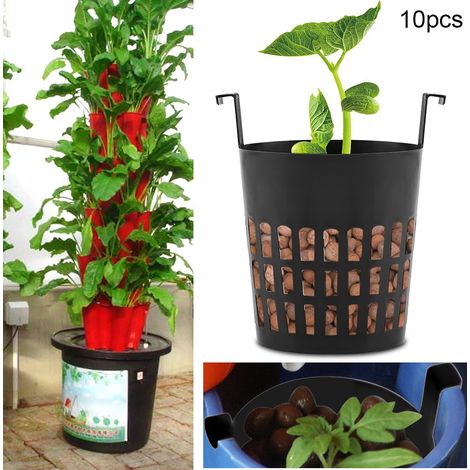 10 Pots Filets de Culture Hydroponique Aéroponique Panier en Maille Premium pour Plantes (1/5)