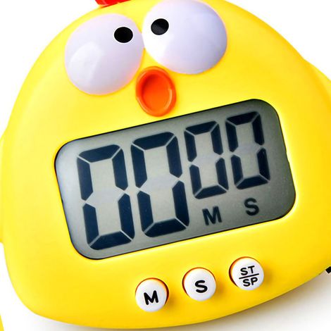 RB602 Minuteur Électronique Grenouille Gestionnaire de Temps pour Étudiants Cuisine Poussin Mignon Chronomètre 100 Minutes Piles Incluses (1/3)