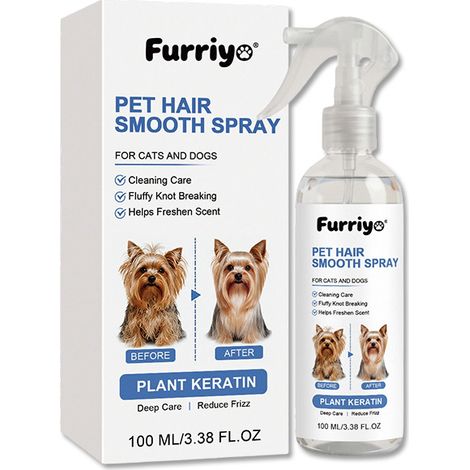 FURRIYO Pet Hair Care Spray – Smoothing, shiny and anti-tangling, suitable for cats and dogs (1/5)