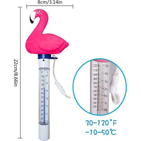 Thermomètre flottant pour piscine avec cordon, pour piscines extérieures et intérieures, spas et jacuzzis. (1/4)