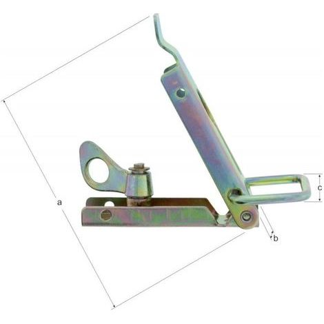 GAH Alberts  Kistenverschluss H.93  mm B.30  mm STA  galv.gelb verz  - 347772 (1/2)