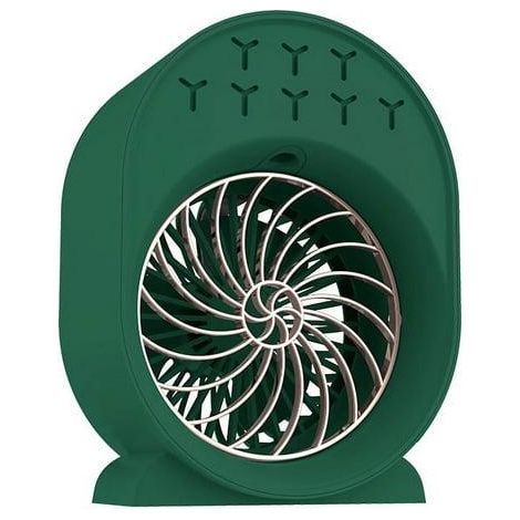 Mini climatiseur personnel rechargeable par USB, 3 vitesses et éclairage LED pour la maison et le bureau (vert) (1/5)