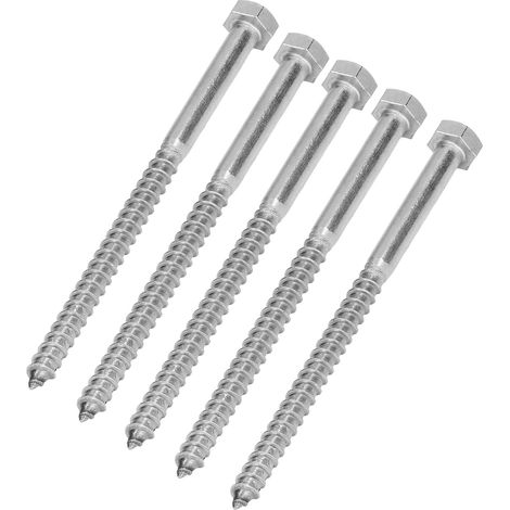 Boulon hexagonal en acier inoxydable 304, filetage partiel M8x130mm pour fixation bois autotaraudeuse