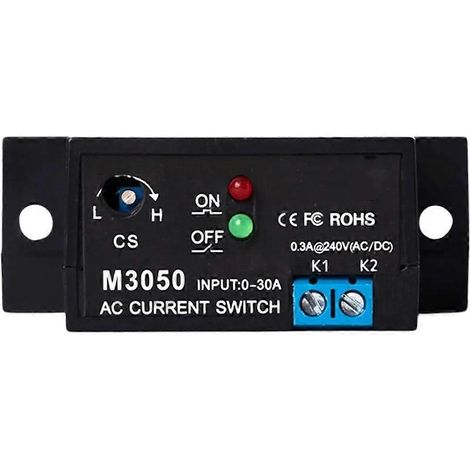 Interrupteur de détection de courant M3050, relais à induction, interrupteur de courant de 30 A pour automate programmable, signal de dépassement de limite, interrupteur de courant fermé (1/5)
