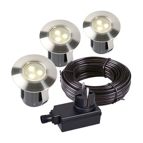 Luci da giardino - Set di betulle - Spot da incasso - 12 V - 10 Lm - 0,5 W - 3000 K