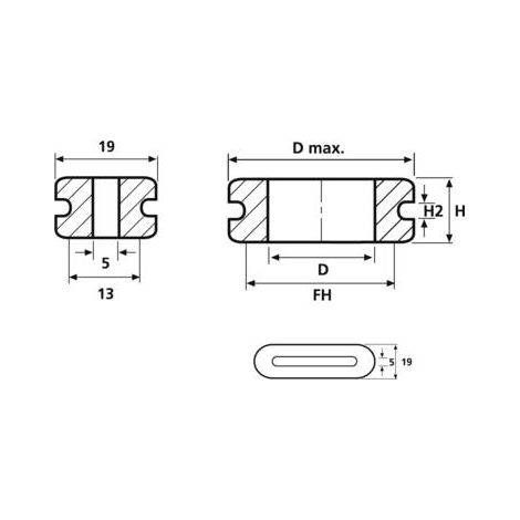 N/A HellermannTyton HV1608-PVC-GY-G1 633-06088 Ø max. des bornes 44 mm PVC gris 1 pc(s) (1/2)