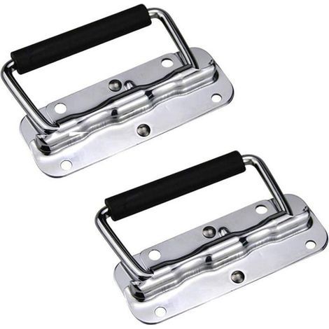 Poignées pliantes encastrées de 120 mm en acier inoxydable pour flight case et boîte à outils (1/5)