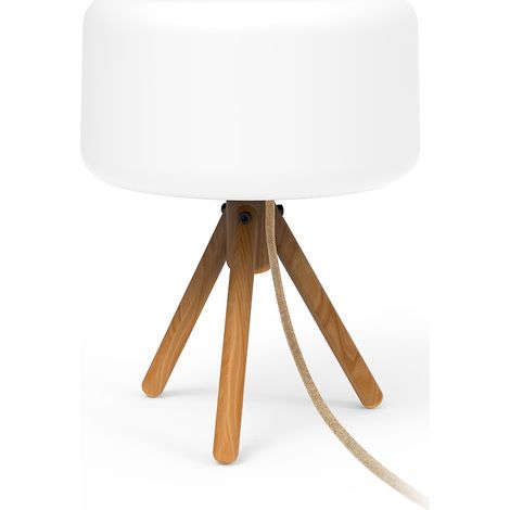 CHLOE 35 cm Tischleuchte mit Kabel und warmem LED-Licht. Hergestellt in Spanien. (1/4)