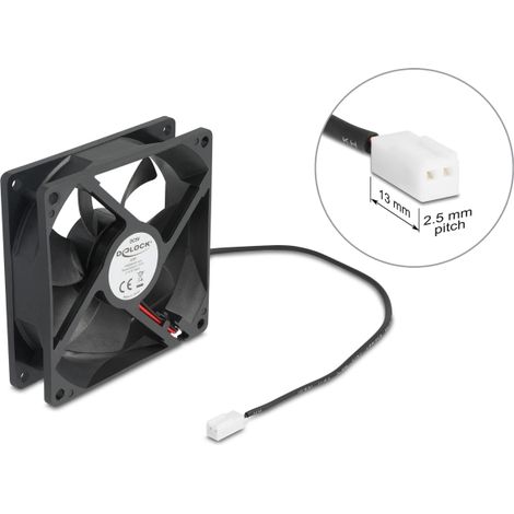Delock Ventilador axial de 5 V de corriente continua, 92 x 92 x 25 mm negro
