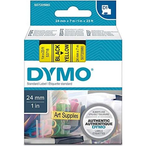 DYMO D1 53718 Couleur de ruban: jaune Couleur de police:noir 24 mm 7 m