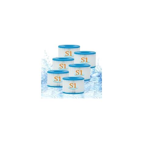 Pair Intex 29011E Type S1 pour PureSpa Filtre,Easy Set Pool Spa Hot Tub Filter Replacement Cartridges,pour Jardin extérieur (6 pcs) (1/5)