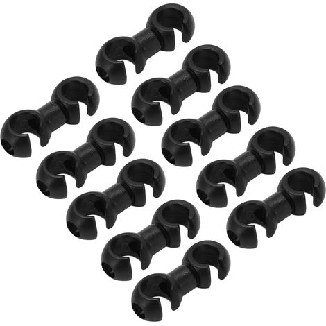 10 Attaches en Forme de S pour Câbles de Frein Vélo, Fixations Guides pour Gainage et Câbles de Bicyclette (1/5)
