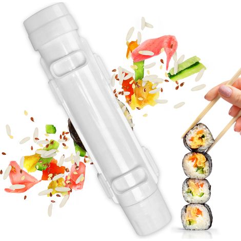 Sushi-Set für Anfänger, Sushi-Roller zum Selbermachen, Werkzeugset zur schnellen Zubereitung von Maki-Rollen (weiß) (1/5)