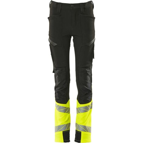 Mascot Hose für Kinder Gr. 104 schwarz/hi-vis gelb