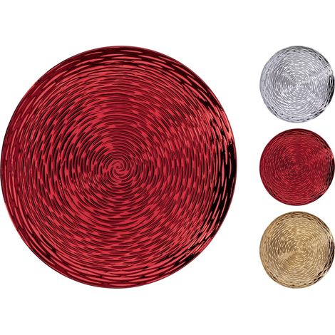Sottopiatto 40 cm rosso oro o viola modello assortito PERAGA CHRISTMAS