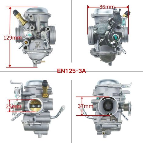 EN125-3/E/F is compatible with the carburetor of the Zuanbao HJ125K-2A/3A National III GN125-2F Ruishuang motorcycle. (1/4)