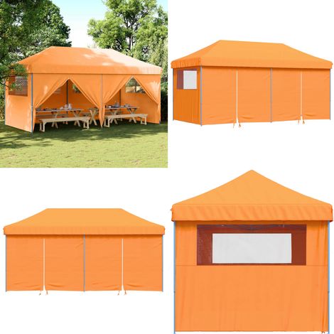 Tente de réception pliable escamotable avec 4 parois latérales - Tente pliable - Tente gazebo (1/5)