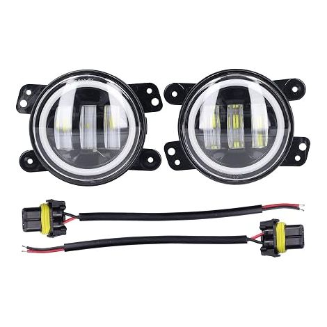 Angel Eyes Light LED Front Fog Light Car Truck Van Trailer Universal (1/5)