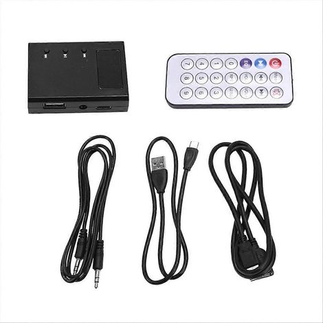 Lecteur CD portable avec décodeur auxiliaire pour voiture et adaptateur de conversion. (1/5)