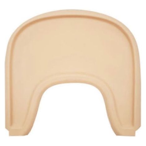 Plateau pour chaise haute Stokke rose pâle pour des repas organisés et agréables, avec assiette en silicone couleur chair. (1/5)