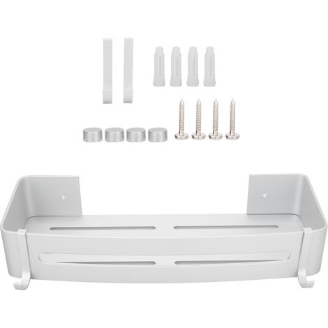 Étagère de Douche Murale en Aluminium, Organisateur d'Outils de Maquillage pour Salle de Bain, Support Angulaire Carré (1/5)
