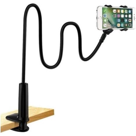 Support Telephone Lit, Support Téléphone avec Col de Cygne Flexible Long Bras Rotation 360° Réglable pour iPhone 13/ 13Pro,12/12 Pro Max, 11 Pro XS Max X 8 7 Samsung Huawei 80cm (1/5)