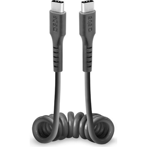 Cavo a spirale USB-C da 0,5 m - nero