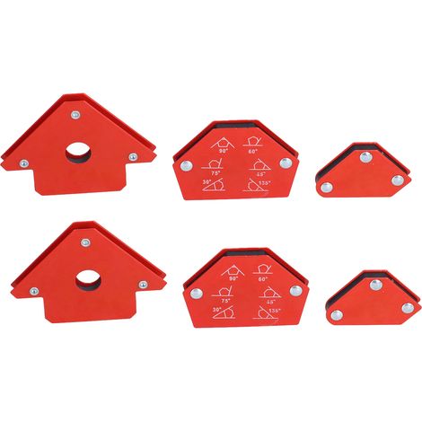 6 Schweißmagnete aus Edelstahl, 6 Stück, Magnetklemmen mit mehreren Winkeln zum Löten und Halten von Teilen (1/5)