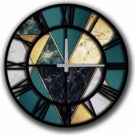 Orologio da parete in MDF, orologio decorativo Clock Multicolore (1/2)