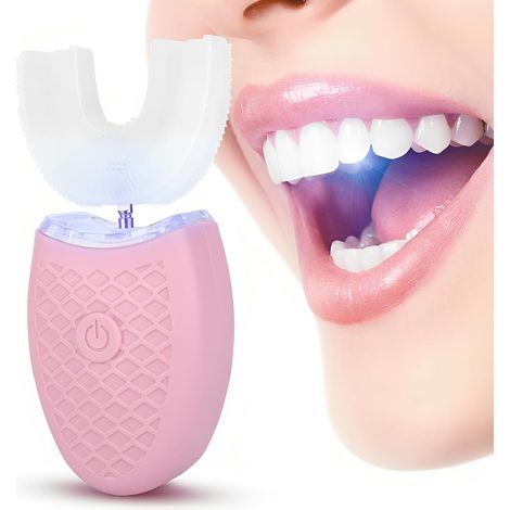 Brosse à dents électrique en forme de U pour adultes, brosse à dents autonettoyante, brosse à dents électrique automatique, brosse à dents nettoyante, pour une bouche fraîche (1/5)