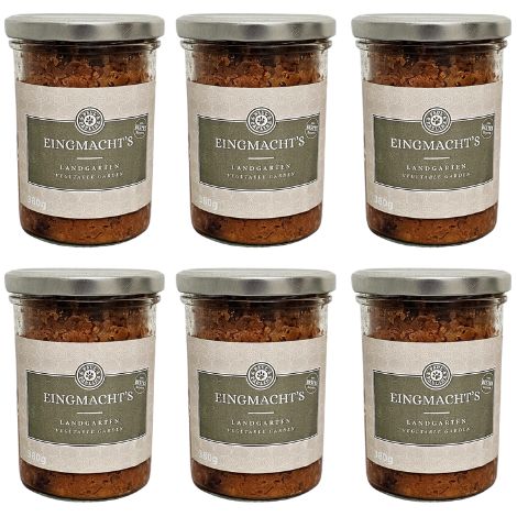 6 x Mischung aus handgeschnittenem und gekochtem Gemüse 380 g Antioxidantien Paul & Paulina