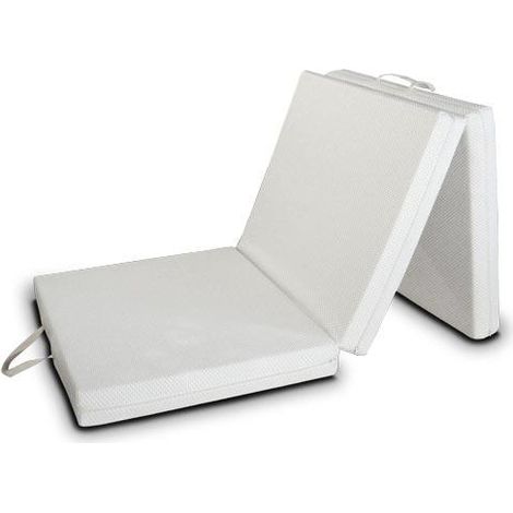 EVERGREENWEB - Materassino Futon Pieghevole salvaspazio, Materasso Singolo in Waterfoam Sfoderabile in tessuto Anallergico e Traspirante alto 9 cm FUTON EASY(80x200)