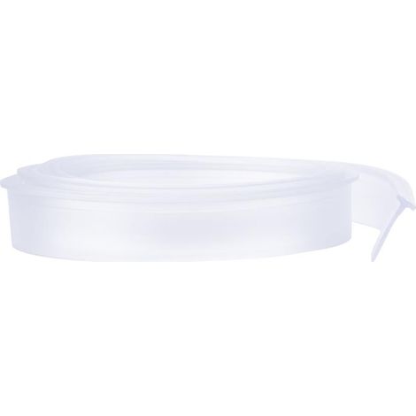 Schulte joint silicone à lèvre souple, translucide, universel, pour joint d’étanchéité de douche, 1000 mm recoupable, hauteur 14,5 mm