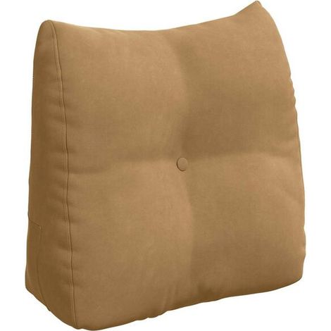 Coussin en velours marron, 45 x 24 x 50 cm (1/5)