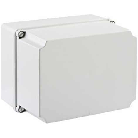 Boîtier de dérivation industriel étanche IP65 avec couvercle haut - Dimensions - 155x179x160 - Entrées pré-découpées 6x Ø25 + 4x Ø40