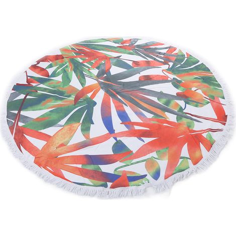 Serviette de plage ronde colorée à franges, motif éléphant, microfibre, grande nappe pour pique-nique, yoga, décoration dortoir, Modèle 1 (1/5)