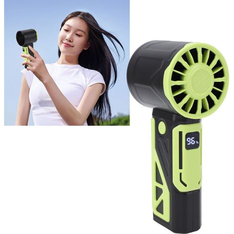 Mini Ventilateur Portable USB Rechargeable Silencieux avec Grande Puissance pour l'Été Vert-KZQ (1/5)