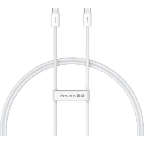 Cavo USB-C Baseus Superior Series II - USB-C 30W 480Mb/s 1m - Bianco (1/5)