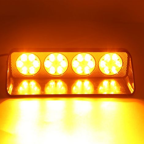 LED-Blitzlicht für Windschutzscheibe und Armaturenbrett, blinkende Signalleuchten (gelbes Licht) (1/5)