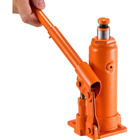 Cric bouteille hydraulique, capacité de charge de 4 tonnes, plage de levage de 185 à 350 mm, cric bouteille hydraulique soudé robuste pour voitures, SUV, pick-up, réparations automobiles, levage de ma (1/5)
