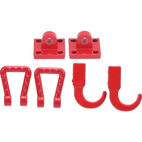 D-förmige Abschleppösen aus Metall für Tamiya CC01 1/10 RC-Car-Anhänger (rote Ersatzteile) (1/5)