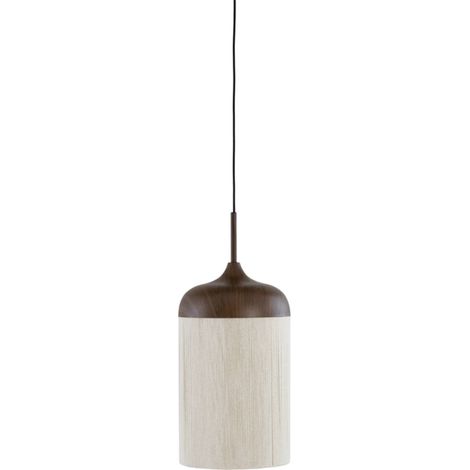 Light & Living - hängeleuchte - Dania - beige braun - baumwolle