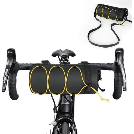 Sac de guidon de vélo – Étanche – Grande capacité – VTT et route – Sangle d’épaule – Rangement (1/5)