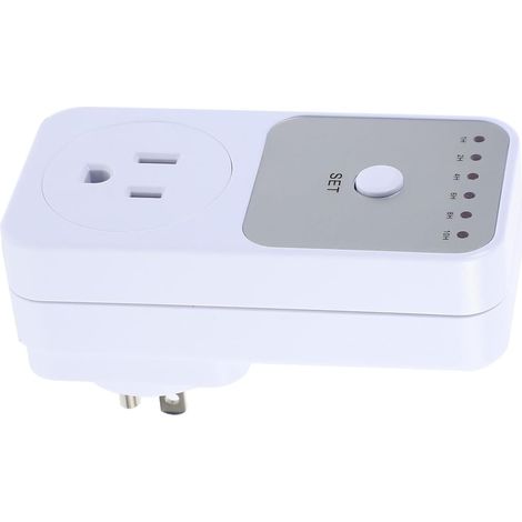 Minuteur de sortie programmable 1 à 10 heures, prise secteur ABS (1/5)