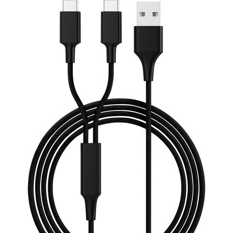 Smrter Câble de charge USB USB 2.0 USB-A mâle, USB-C® mâle 1.20 m noir SMRTERHYDRADUOCBK Y167552 (1/2)