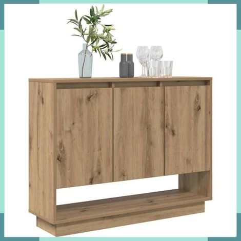 Buffet - 875223 - Chêne artisanal - 3 portes - 97 x 29 x 75 cm (1/5)