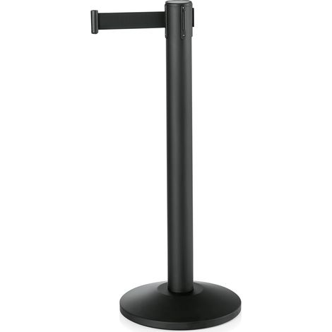 Poteau noir sangle noire 450 cm acier époxy polyester LARGEFLEX - Was Germany