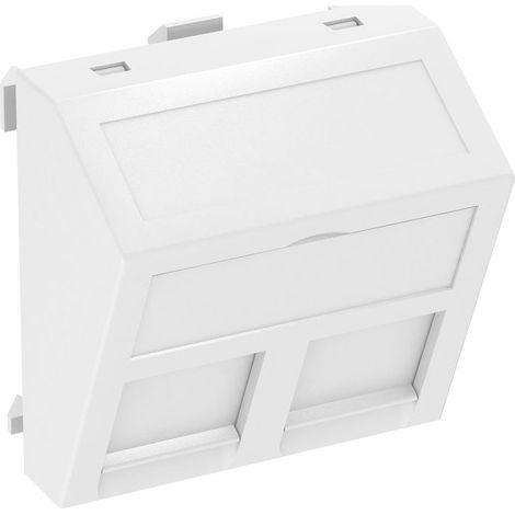 OBO Bettermann Support de données pour 2 modules de raccordement Type RM 45x45mm Polycarbonate blanc pur RAL 9010, 6119298